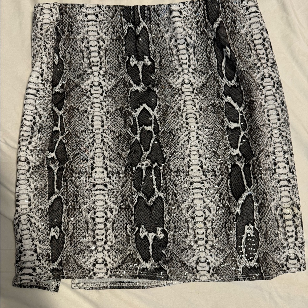 Windsor Black and Gray Mini Pencil Skirt - Picture 2 of 3